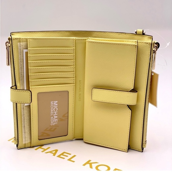 Michael Kors Wallet Wristlet Phone Case Buttercup - Picture 4 of 11